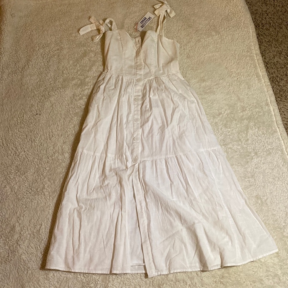 White Linen Urban Outfitters Dress NWT